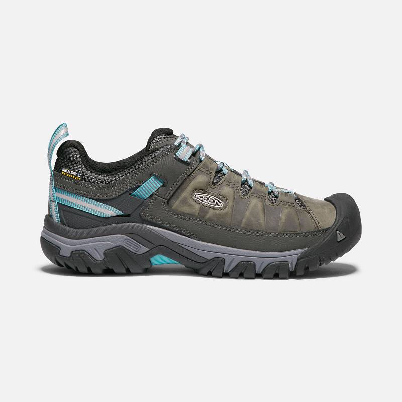 Keen Targhee III Waterproof Wanderschuhe Damen DE-68493 Alcatraz/Blue Turquoise - Keen Damenschuhe G